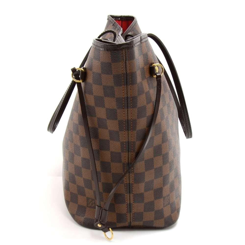 Louis Vuitto Neverfull MM Damier Ebène Canvas Tote Bag