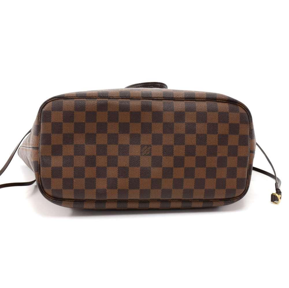 Louis Vuitto Neverfull MM Damier Ebène Canvas Tote Bag