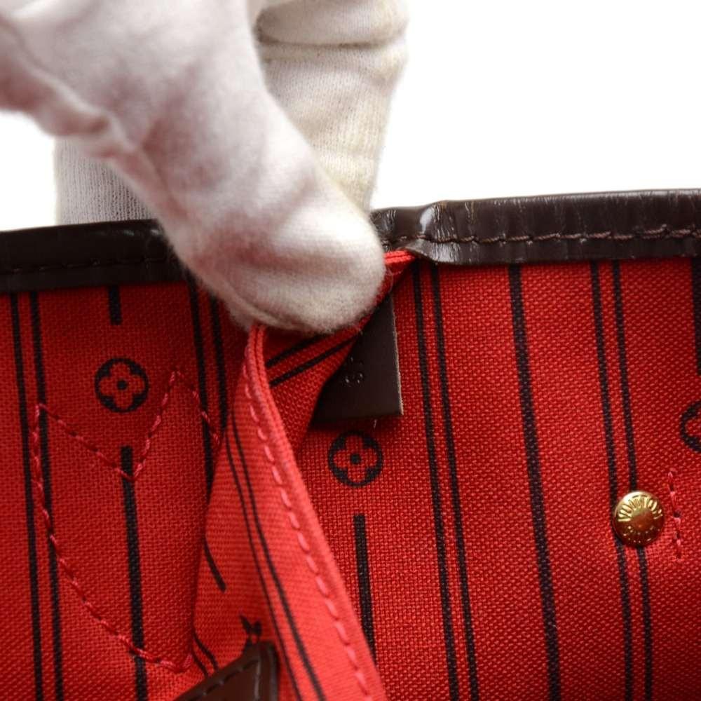 Louis Vuitto Neverfull MM Damier Ebène Canvas Tote Bag