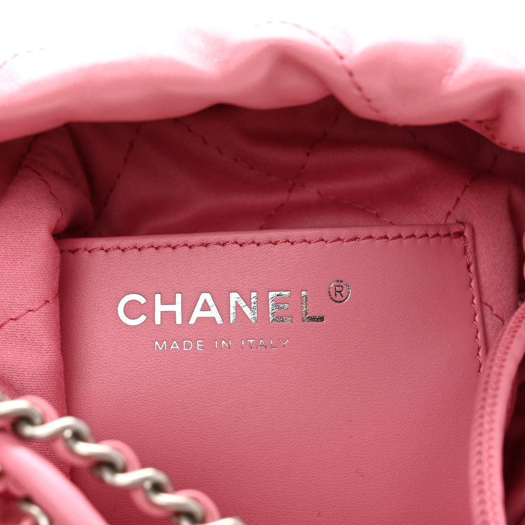 Shiny Calfskin Quilted Mini Chanel 22 Pink