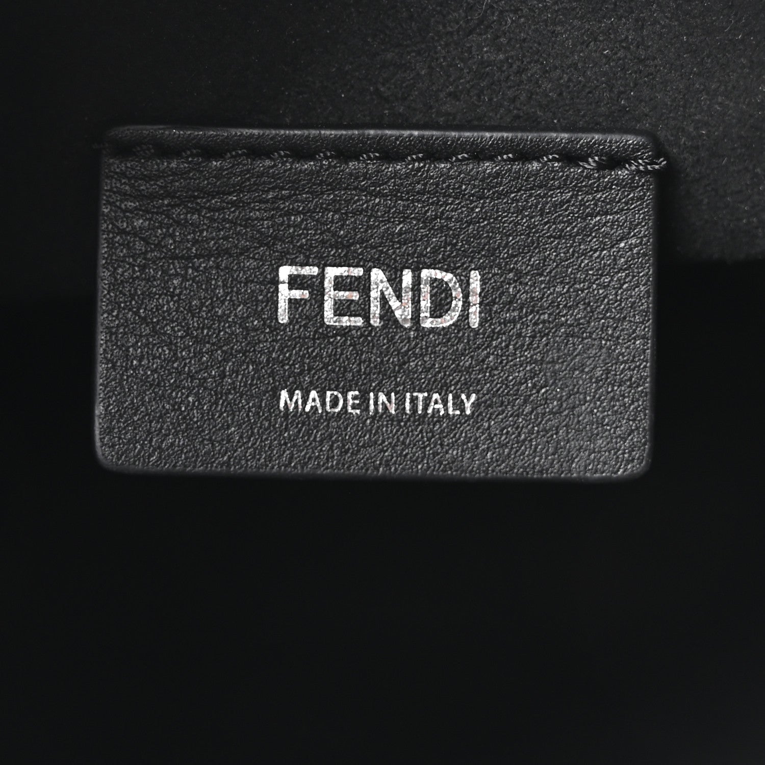 Vitello King F is Fendi Logo Embossed Mini Mon Tresor Bucket Bag Black