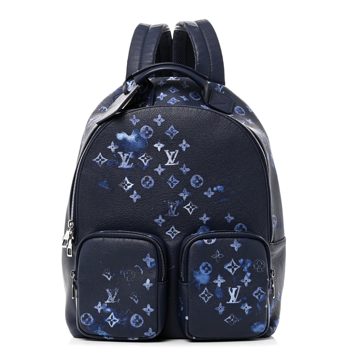 Monogram Ink Watercolor Multipockets Backpack