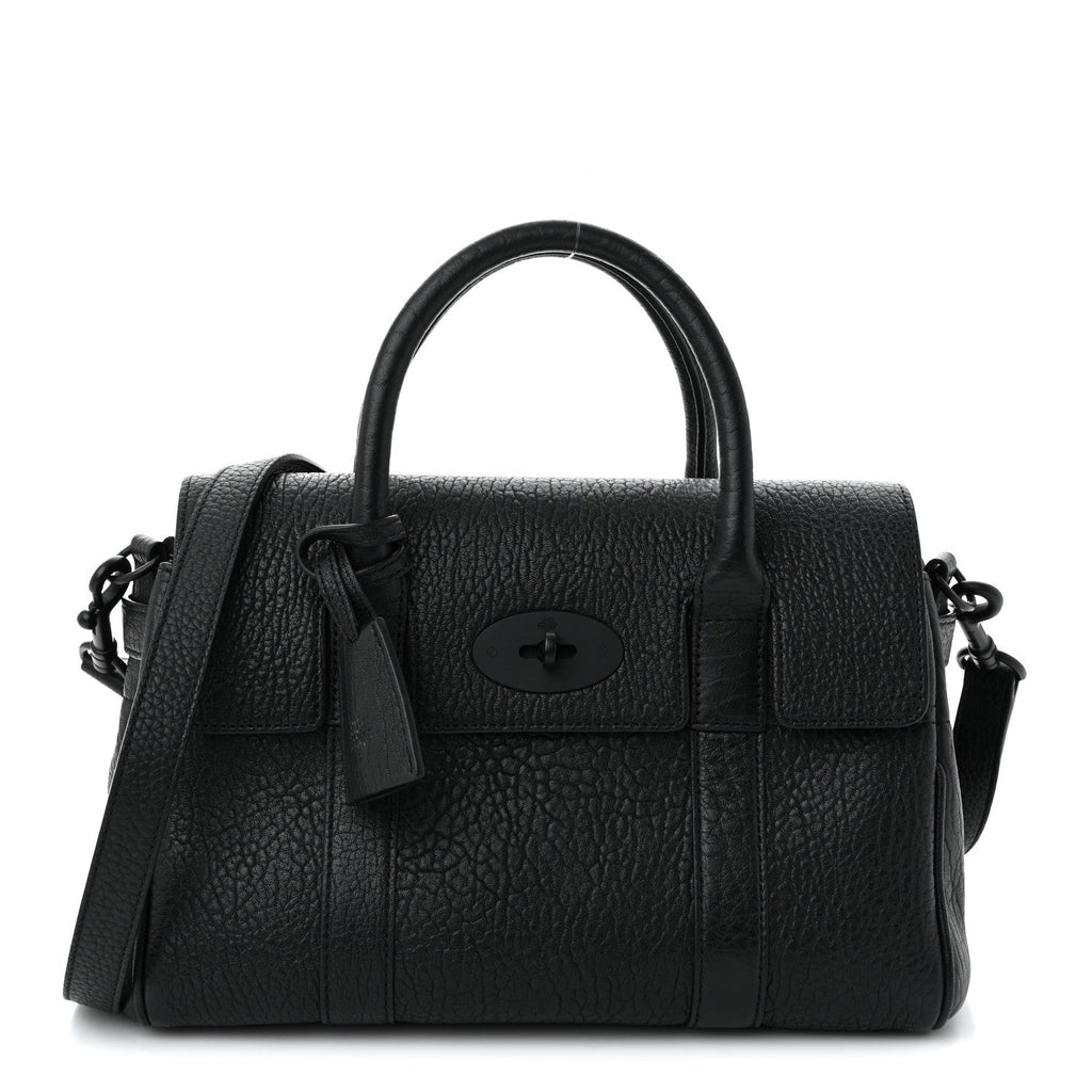 Natural Grain Small Bayswater Satchel Black
