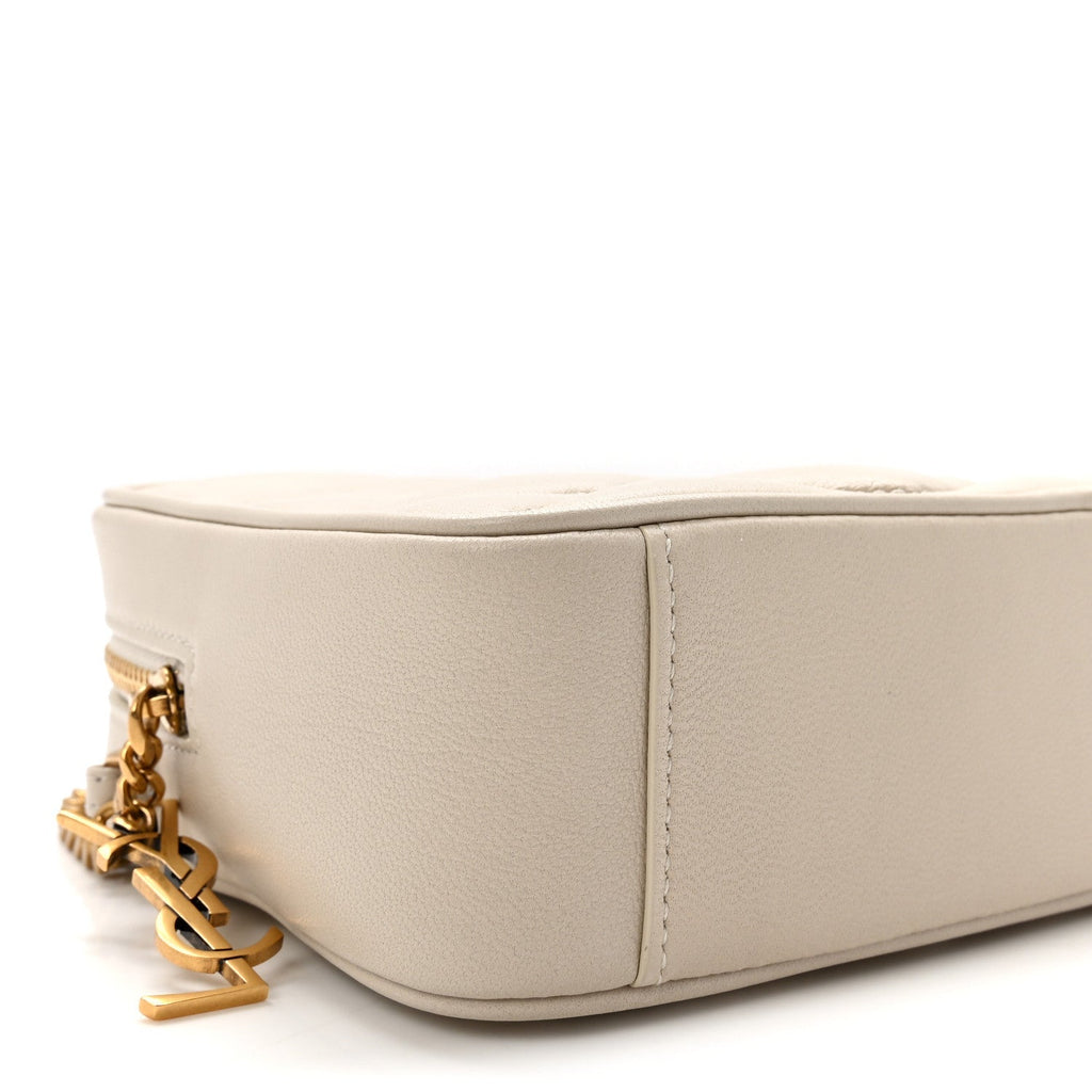 Lambskin Quilted Mini Camera Bag Crema Soft Crema Soft