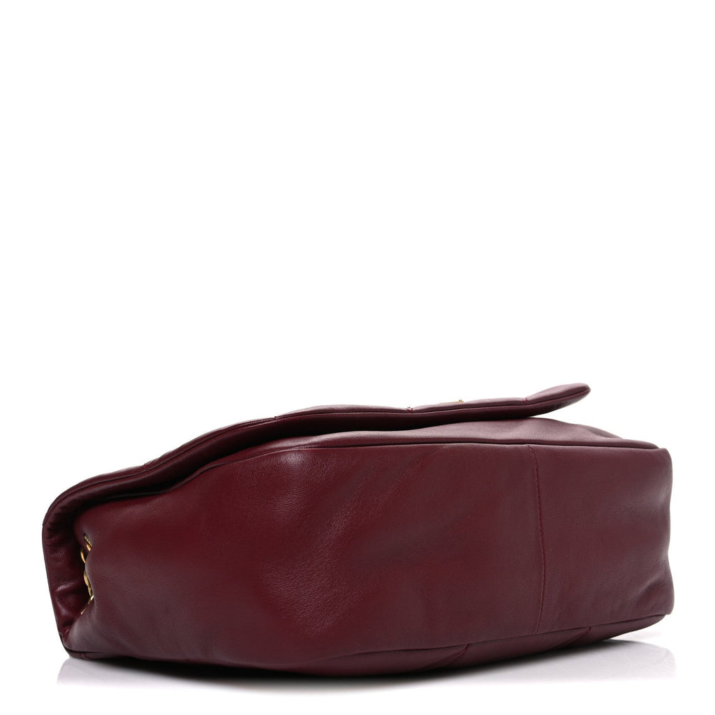 Lambskin Matelasse Monogram Medium Jamie 4.3 New Dark Bordeaux