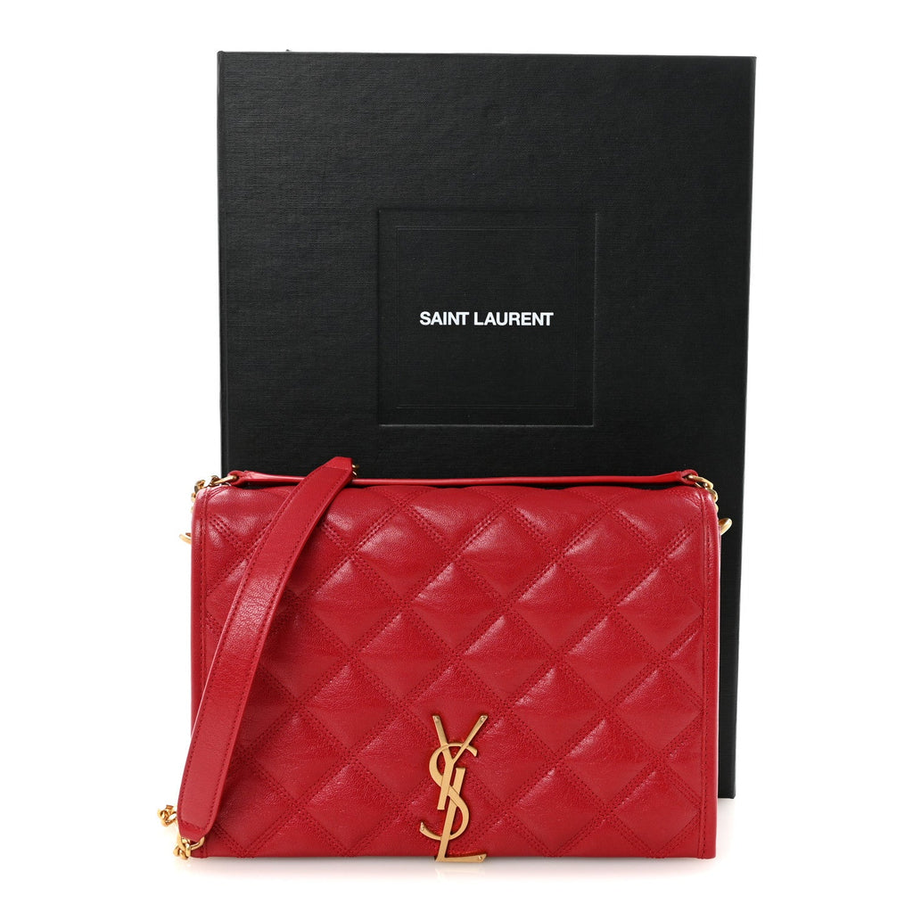 Lambskin Quilted Mini Becky Chain Bag Rouge Eros