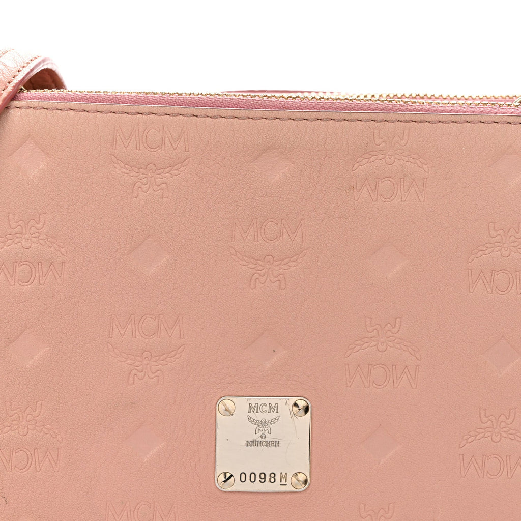 Calfskin Ottomar Monogram Small Crossbody Zip Messenger Pouch Pink Blush