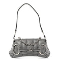 Nappa Vertical Matelasse Small Maxi Horsebit Chain Shoulder Bag Gray