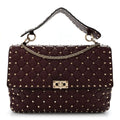 Nappa Large Rockstud Spike Shoulder Bag Rubin