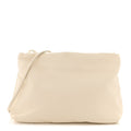 Grained Calfskin Bourse Clutch Ivory