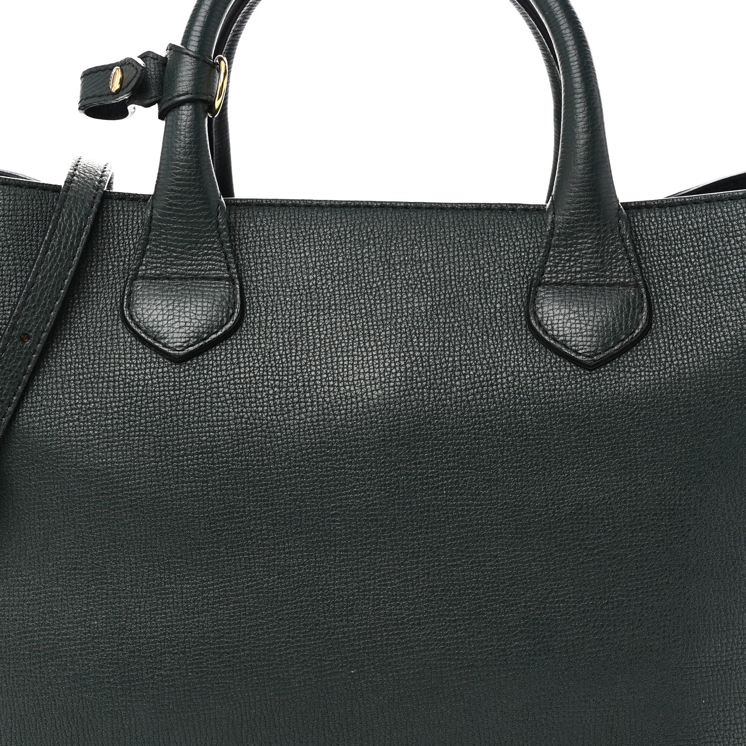 Derby Calfskin House Check Large Banner Tote Dark Bottle Green