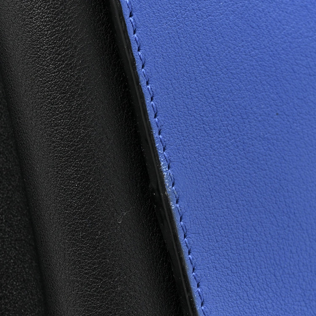Calfskin Medium Hammock Shoulder Bag Electric Blue Black