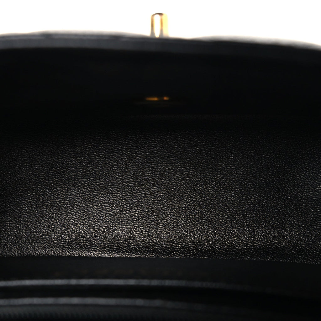 Caviar Quilted Mini Square Flap Black