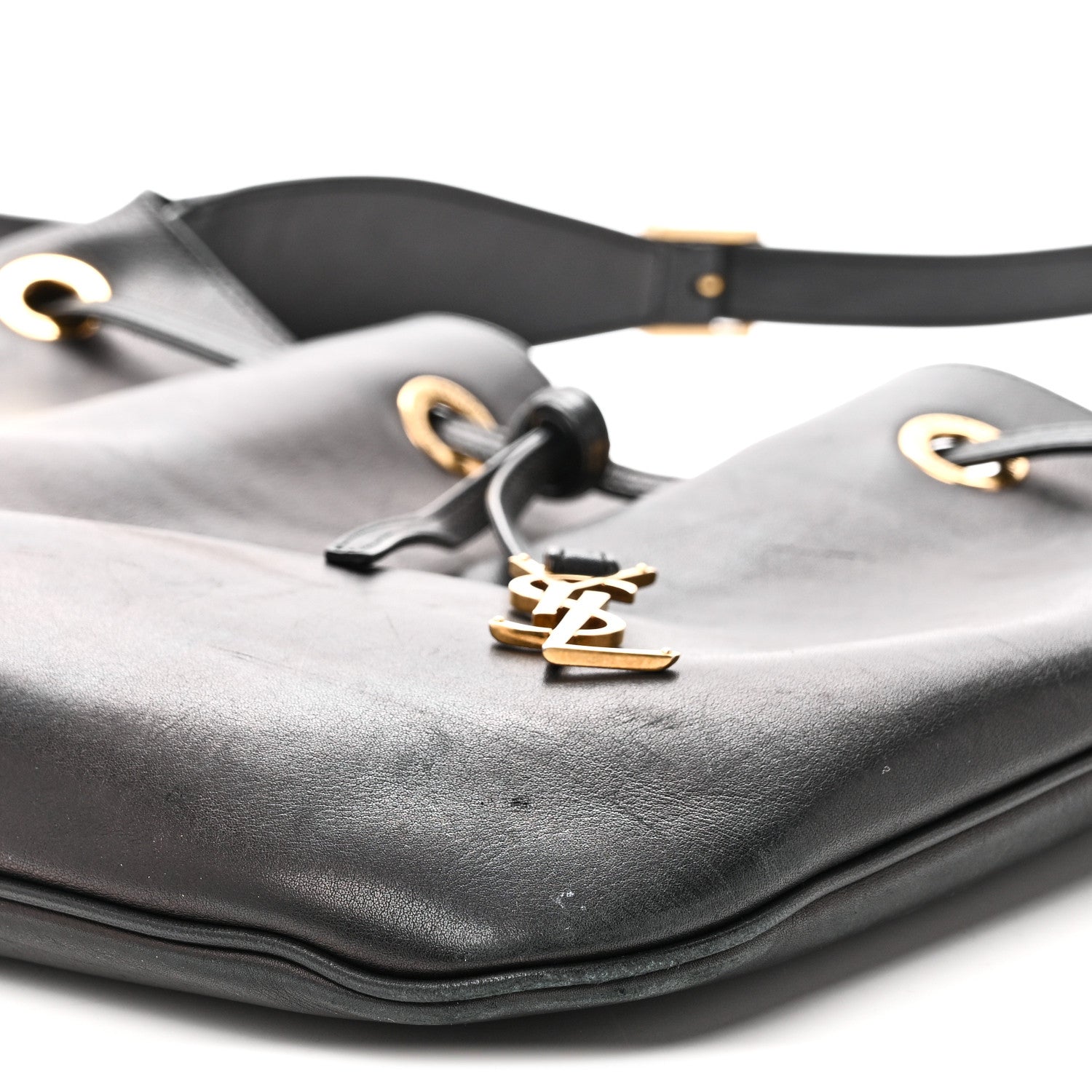 Smooth Calfskin Paris VII Large Flat Hobo Black