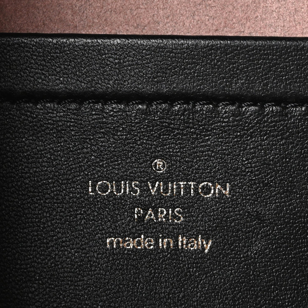 Lambskin Embossed Monogram Pochette Coussin Black