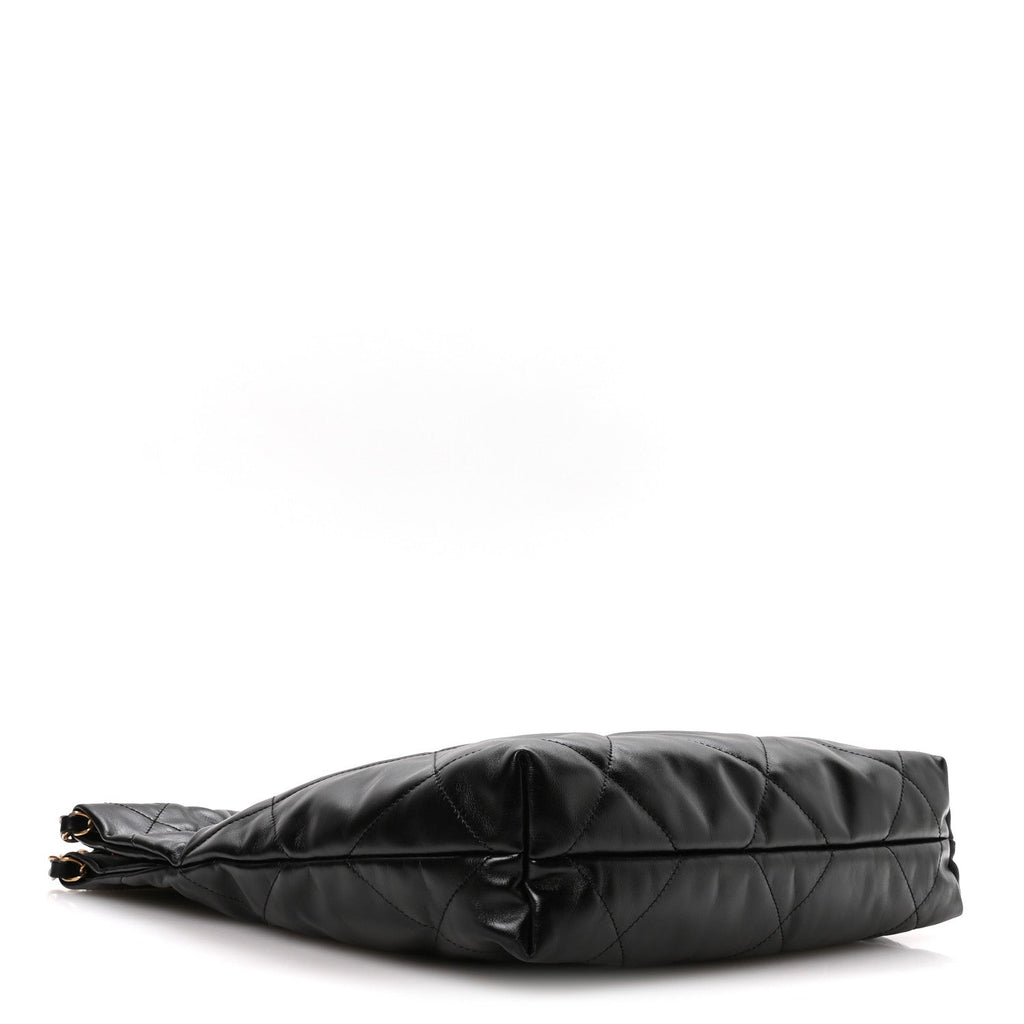 Calfskin Quilted Small Chanel 22 Black