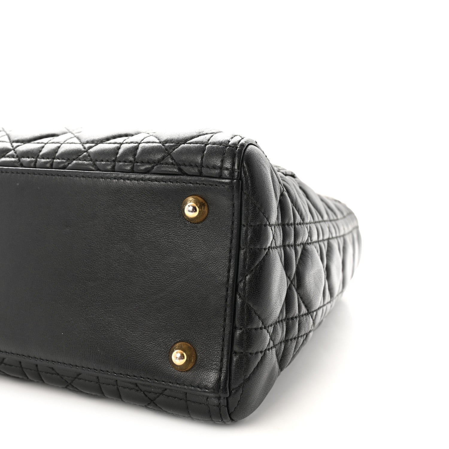 Lambskin Cannage Large Lady Dior Black
