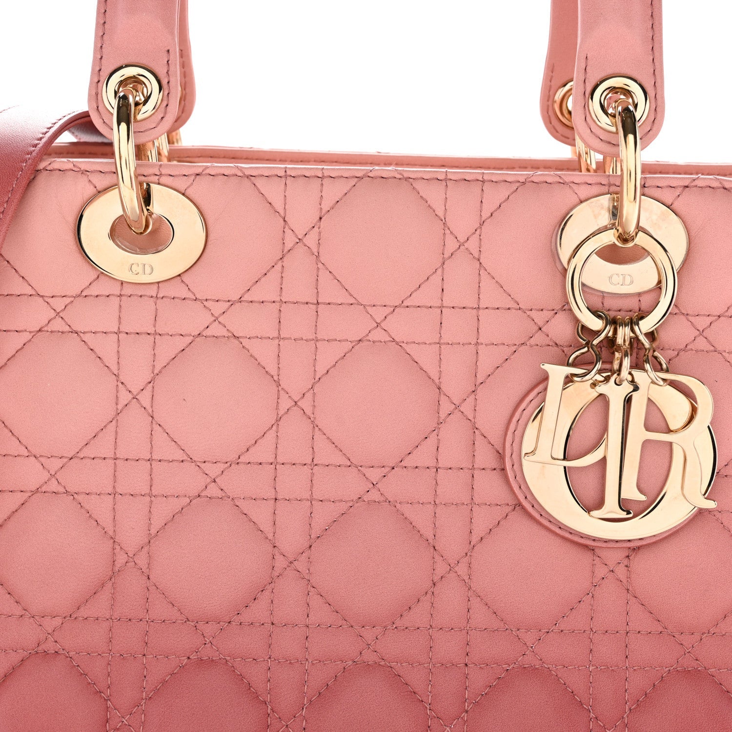 Lambskin Cannage Gradient Medium Lady Dior Pink