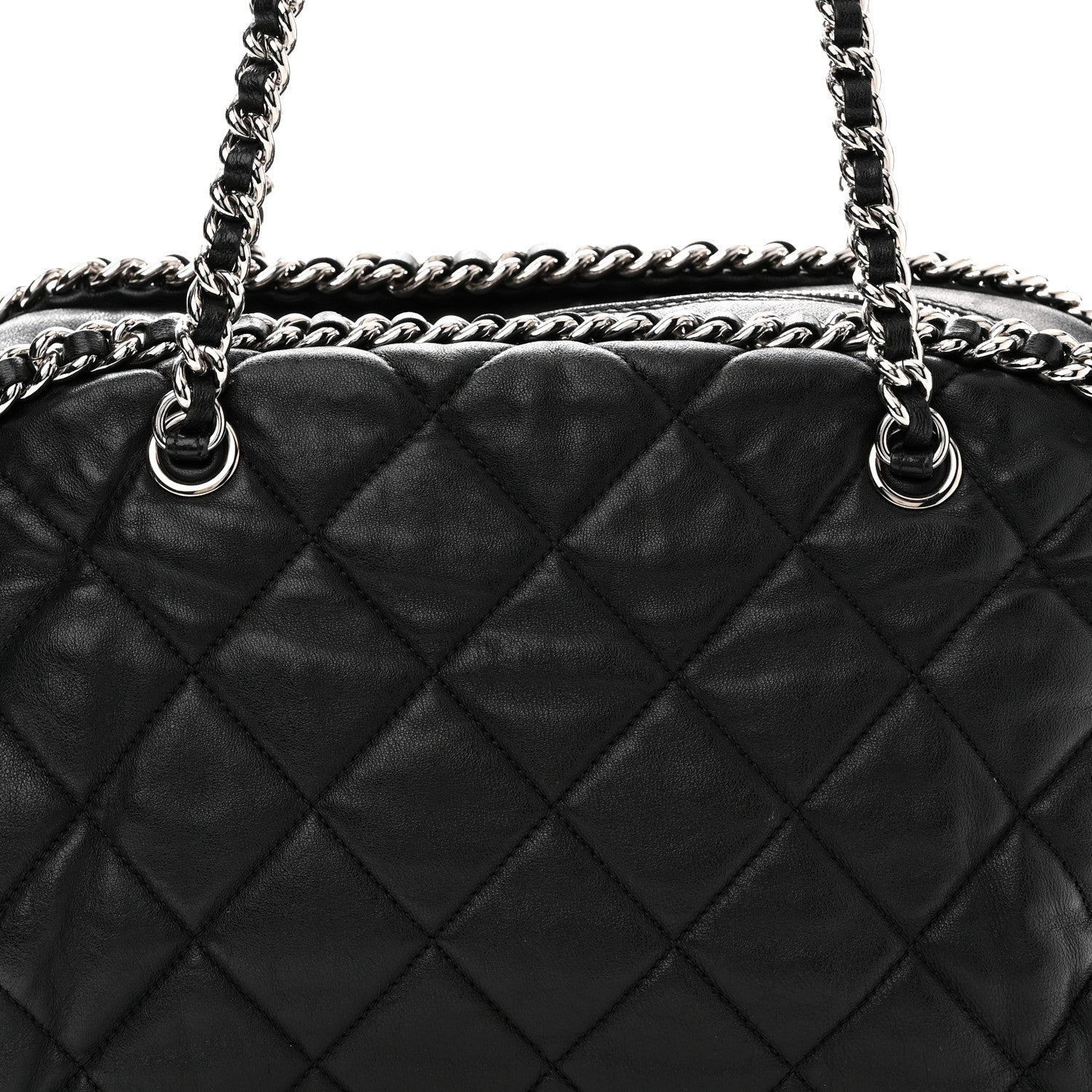 Calfskin Chain Around Bowler Black