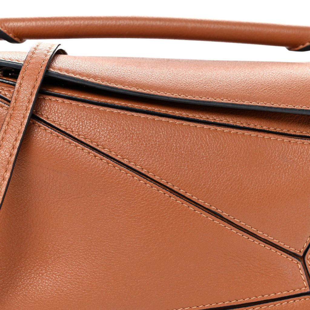 Calfskin Mini Puzzle Bag Tan