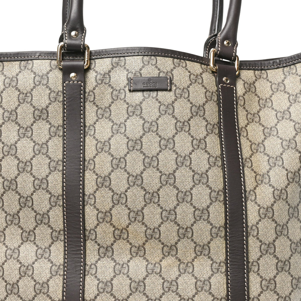 GG Plus Monogram Joy Vertical Tote Dark Brown