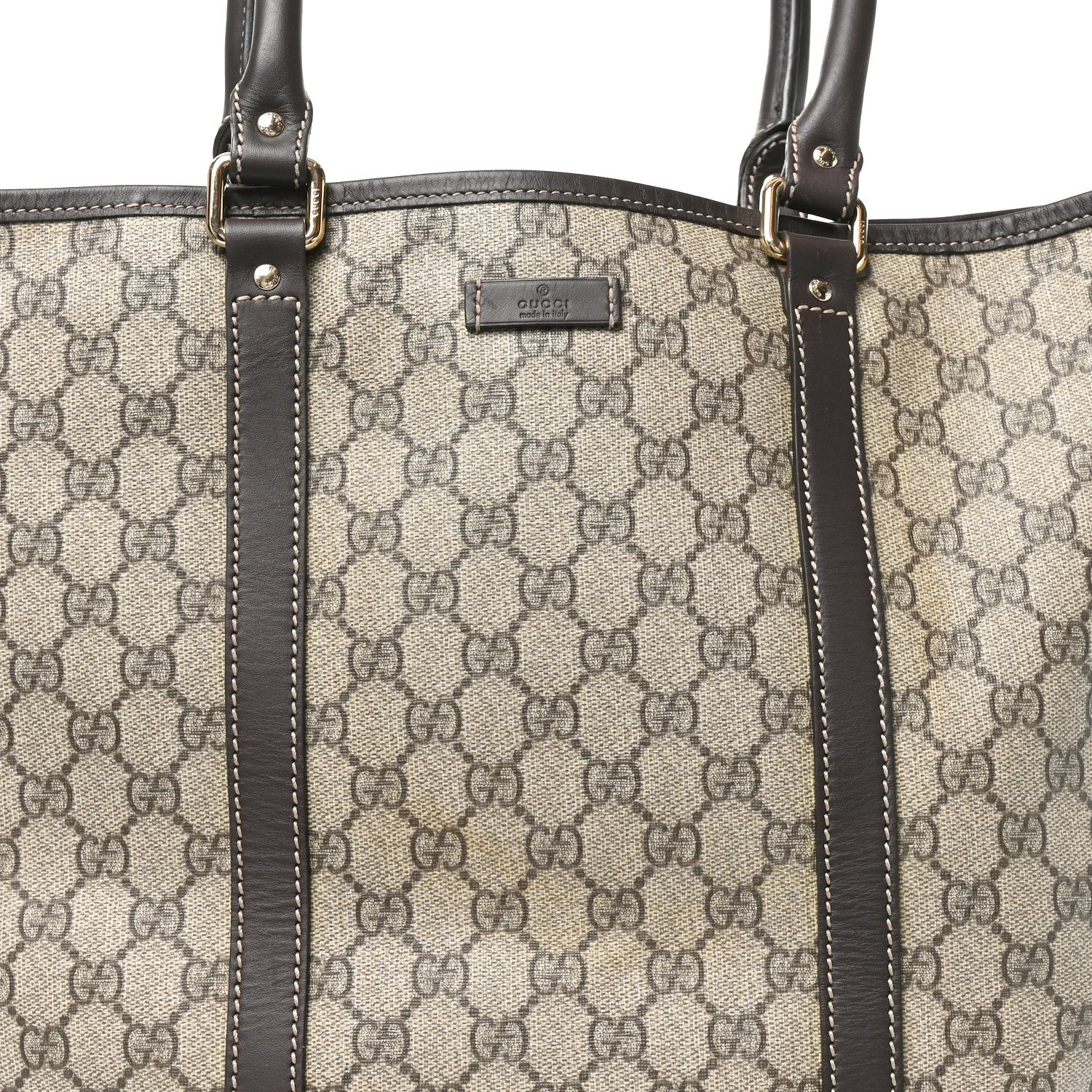 GG Plus Monogram Joy Vertical Tote Dark Brown