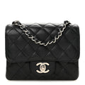 Caviar Quilted Mini Square Flap Black