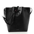 Vegetable Tanned Calfskin Bucket Bag Black Flamma