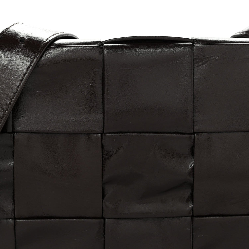 Paper Calfskin Maxi Intreccio Cassette Crossbody Bag Fondant