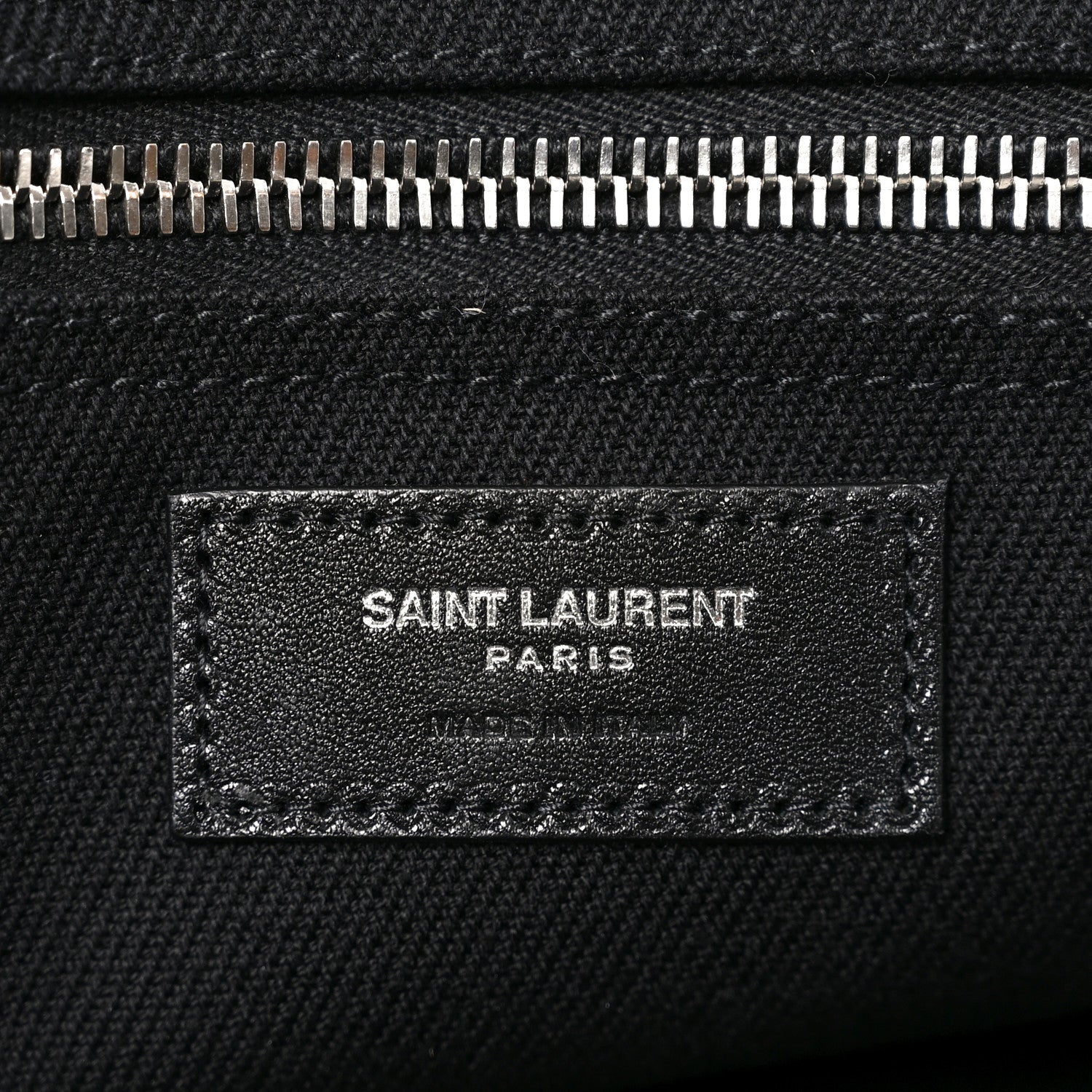 Linen Calfskin Rive Gauche Tote Black