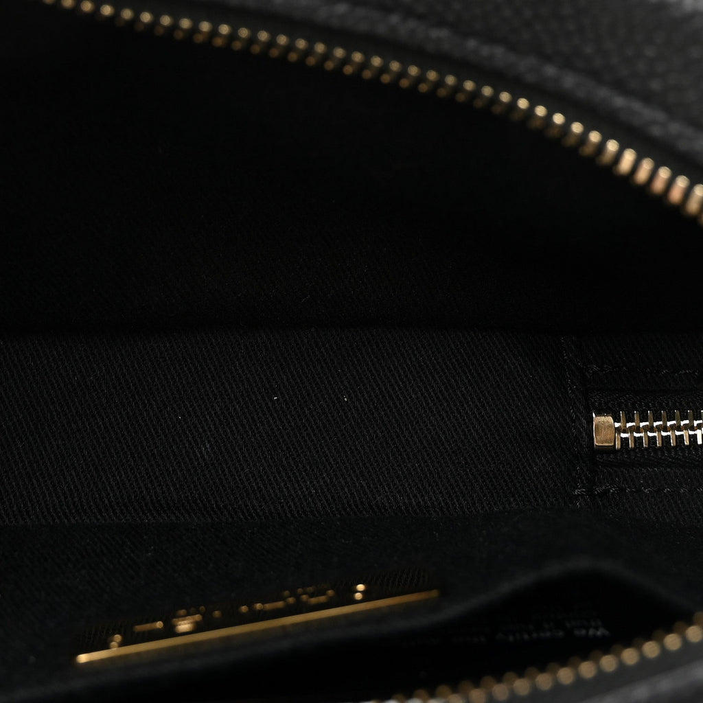 Caviar Quilted Waist Bag Black