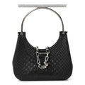 Snakeskin Crystal Mini T Bar Top Handle Black