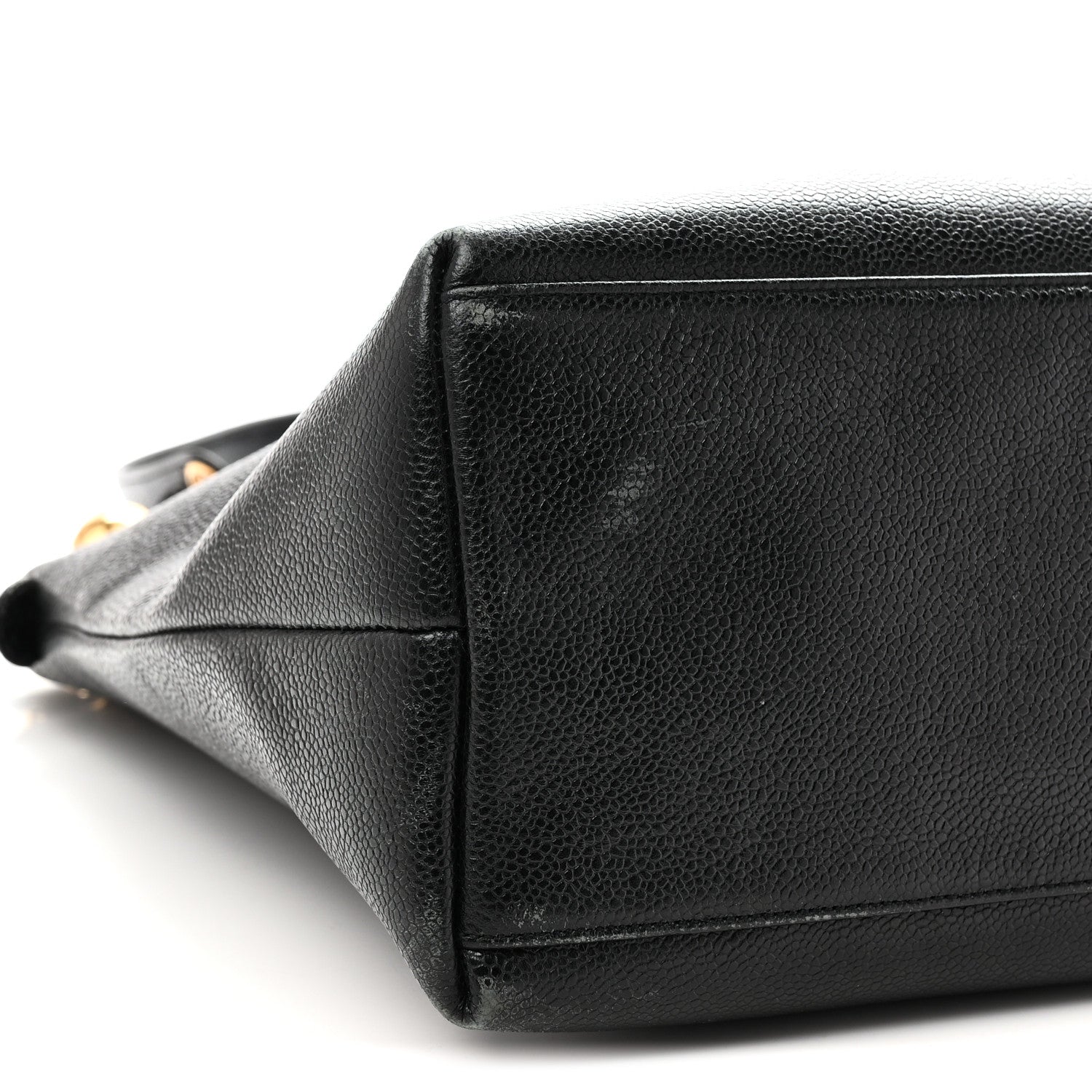 Caviar Large CC Shoulder Bag Black