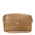 Suede Quilted Camerissimo Camera Case Dark Beige