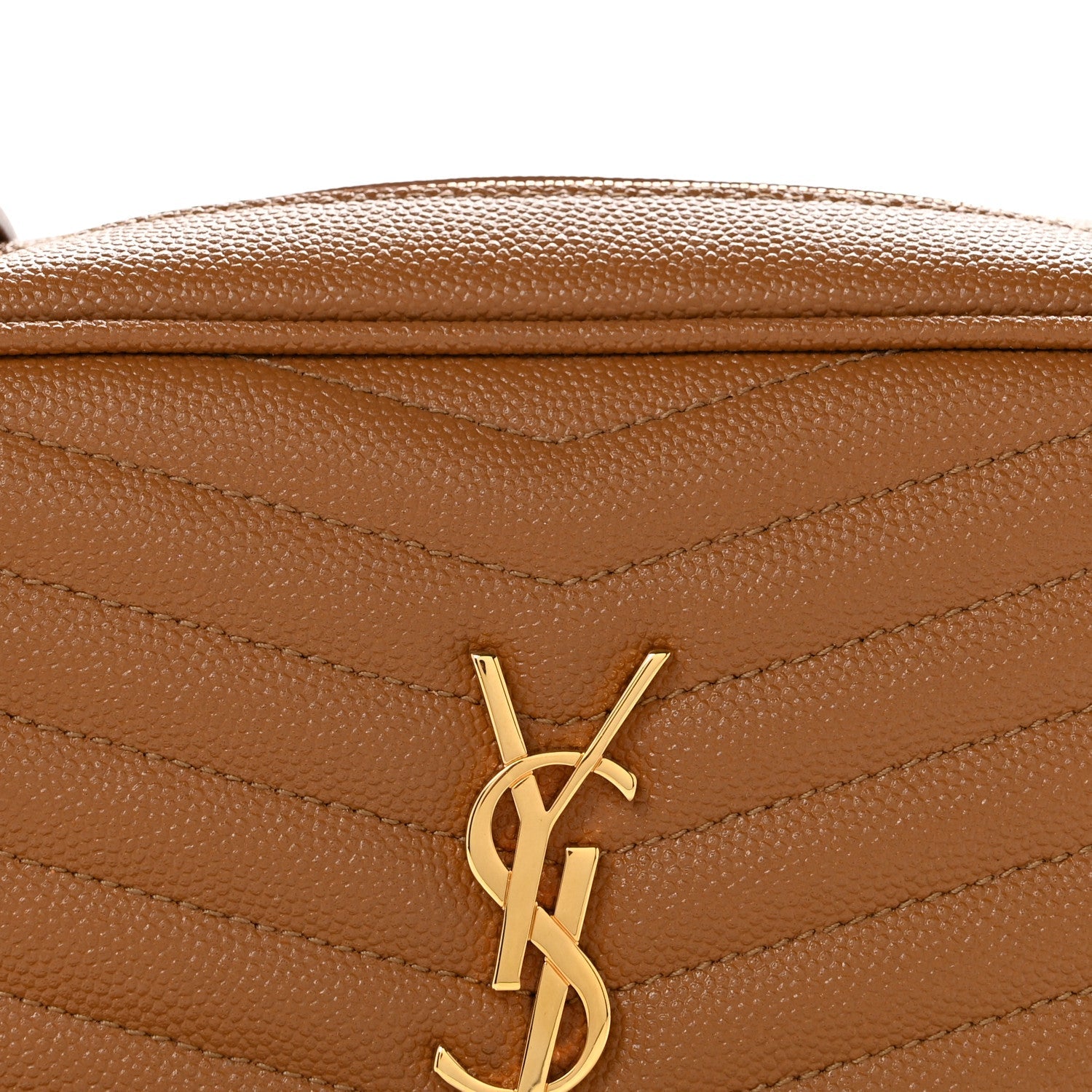 Grain De Poudre Matelasse Monogram Mini Lou Camera Bag Dark Natural