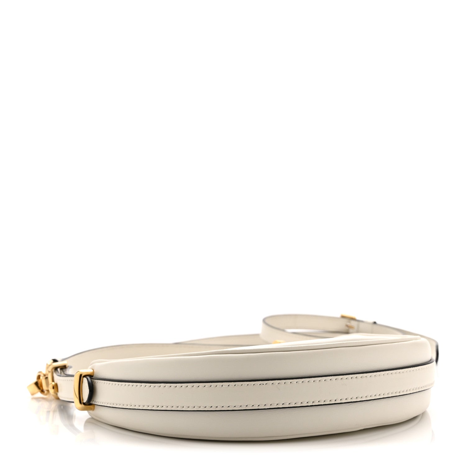 Soft Calfskin Mini Arque Shoulder Bag White