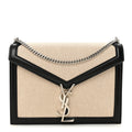Canvas Calfskin Classic Monogram Cassandra Natural Black