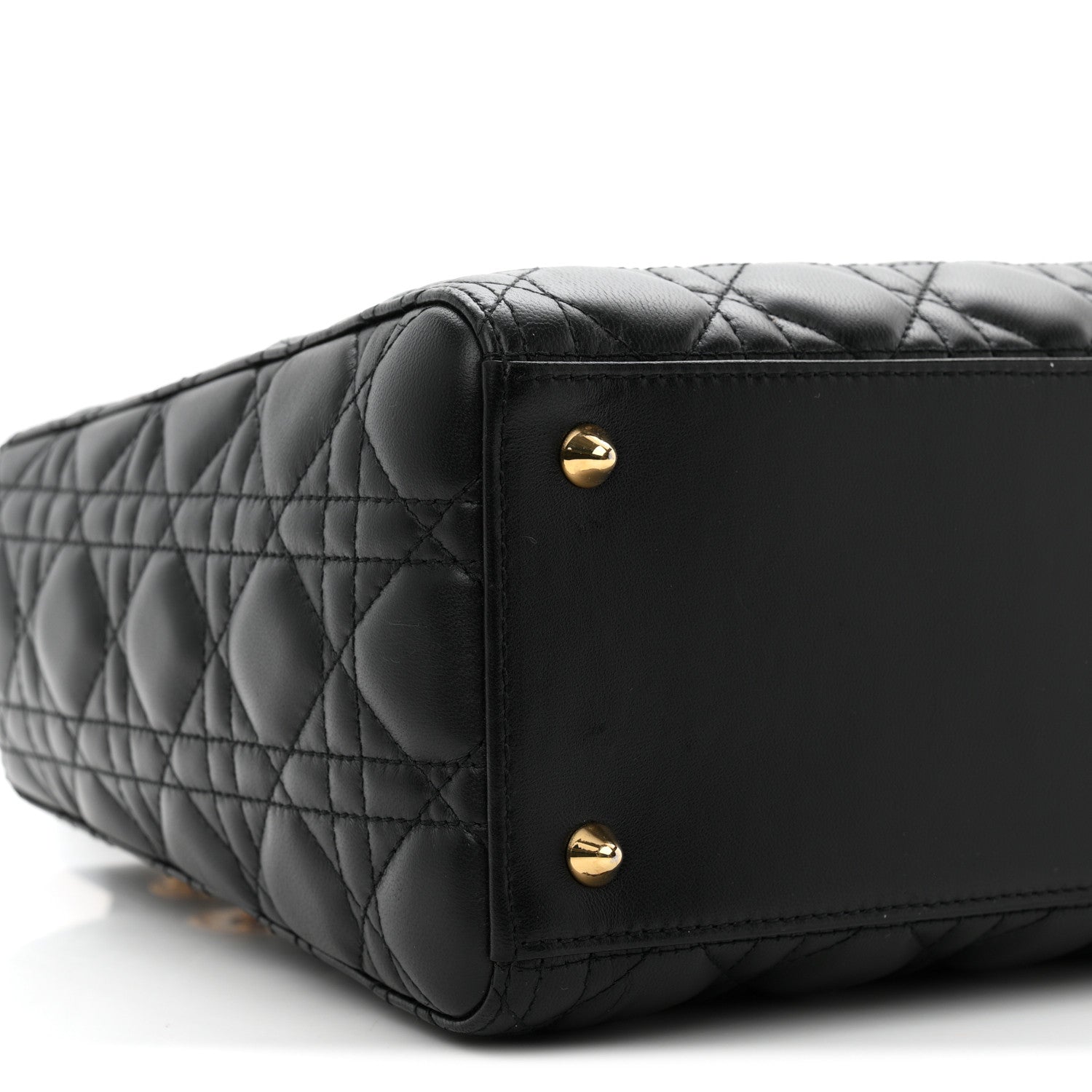 Lambskin Cannage Medium Lady Dior Black