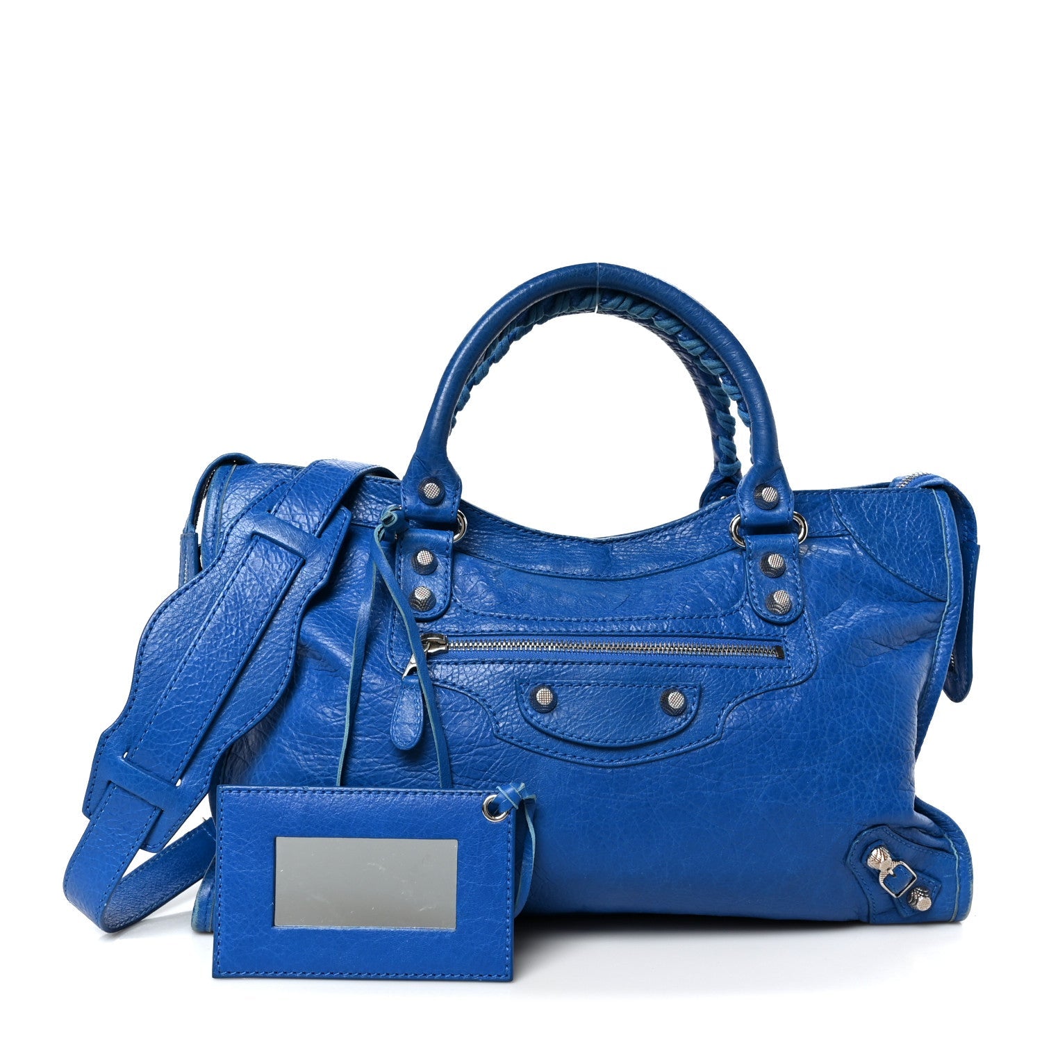 Agneau Giant 12 Silver Hardware City Bleu Lazuli