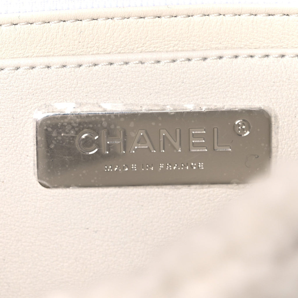 Wool Shearling Medium Single Flap White Black