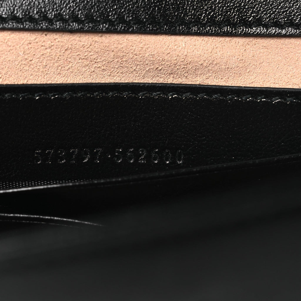 Textured Calfskin Web Mini Rajah Slim Flap Shoulder Bag Black