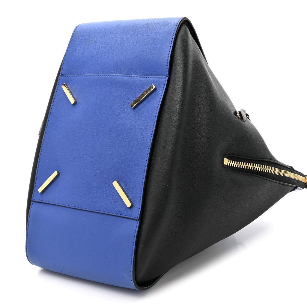 Calfskin Medium Hammock Shoulder Bag Electric Blue Black