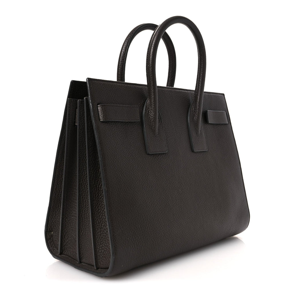 Grained Calfskin Small Sac De Jour Dark Brown