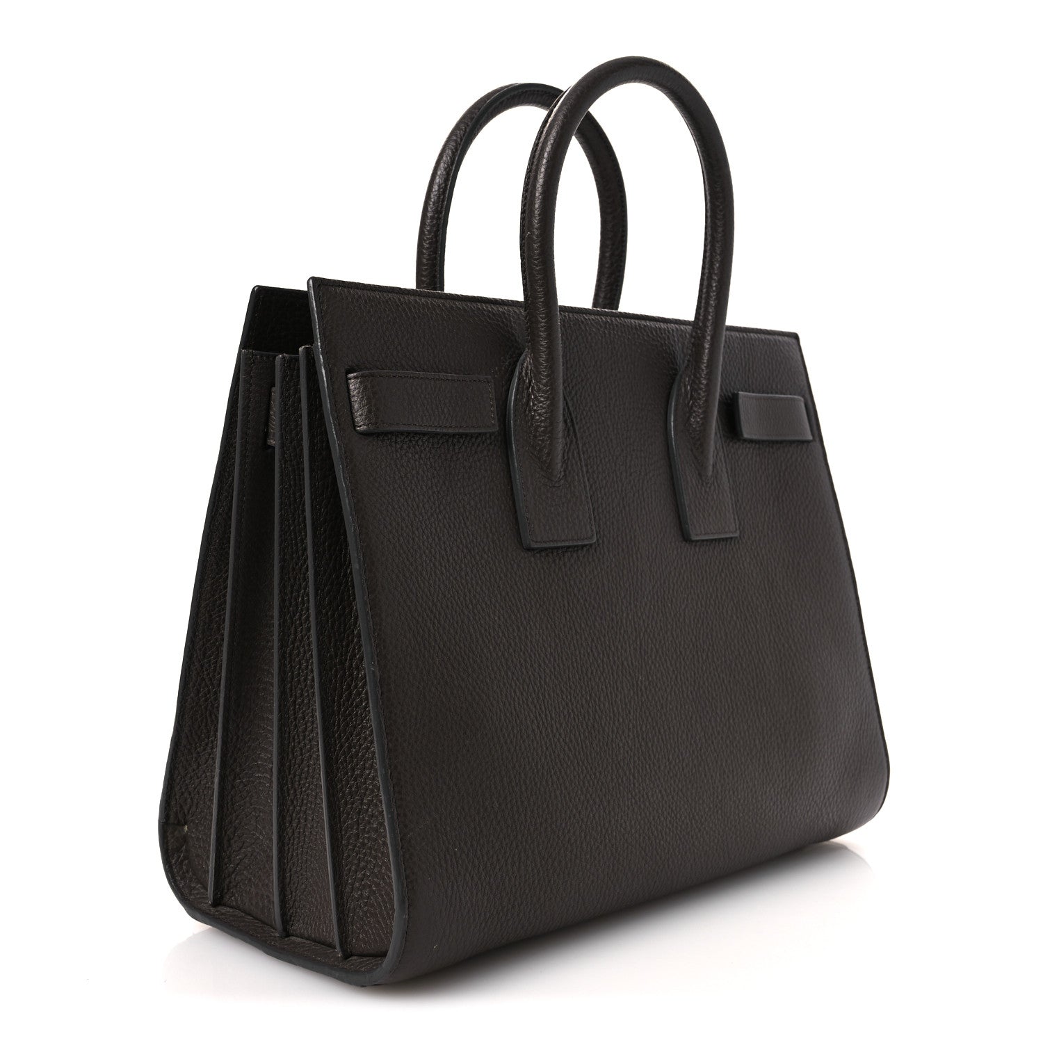 Grained Calfskin Small Sac De Jour Dark Brown