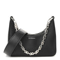 Smooth Calfskin Mini Moon Cut Out Shoulder Bag Black