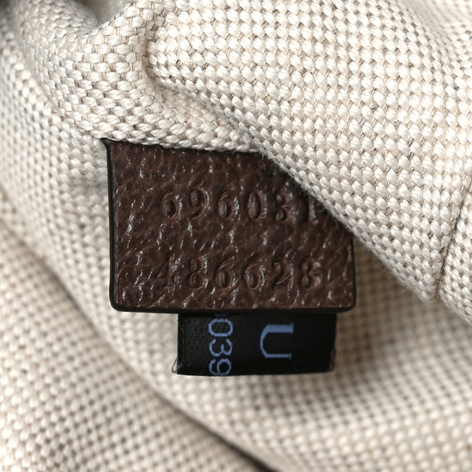 Monogram Jumbo GG Textured Dollar Calfskin Web Belt Bag Camel Ebony New Acero