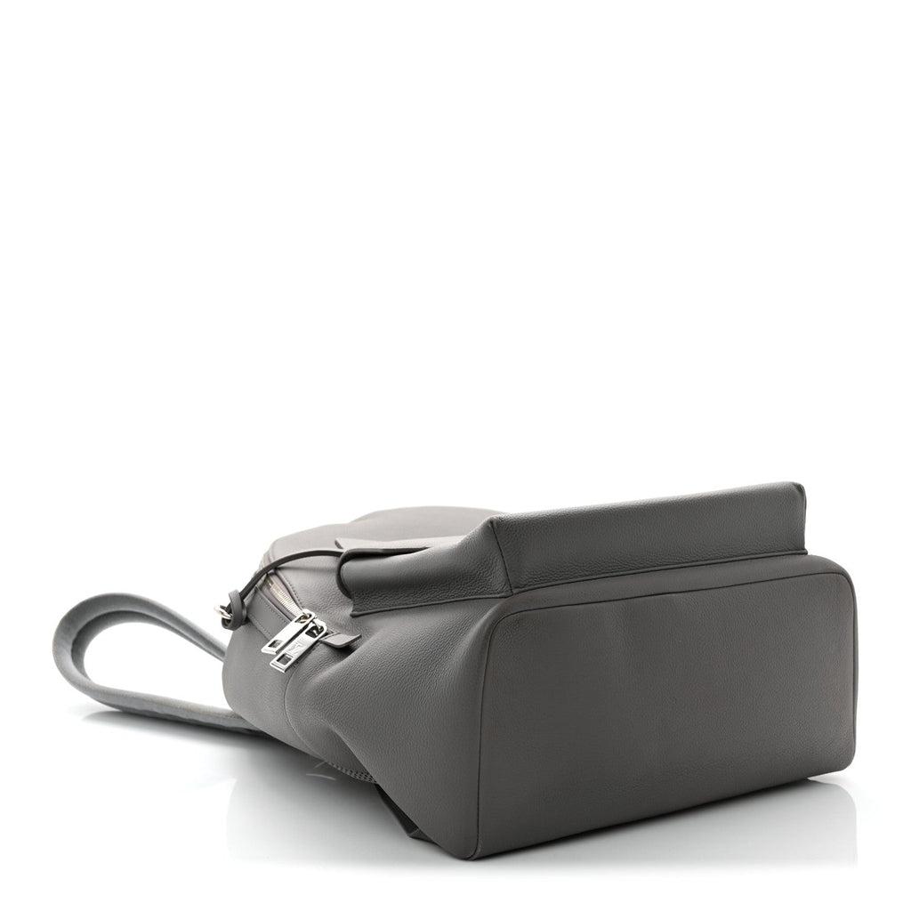 Grained Calfskin Aerogram Takeoff Backpack Grey