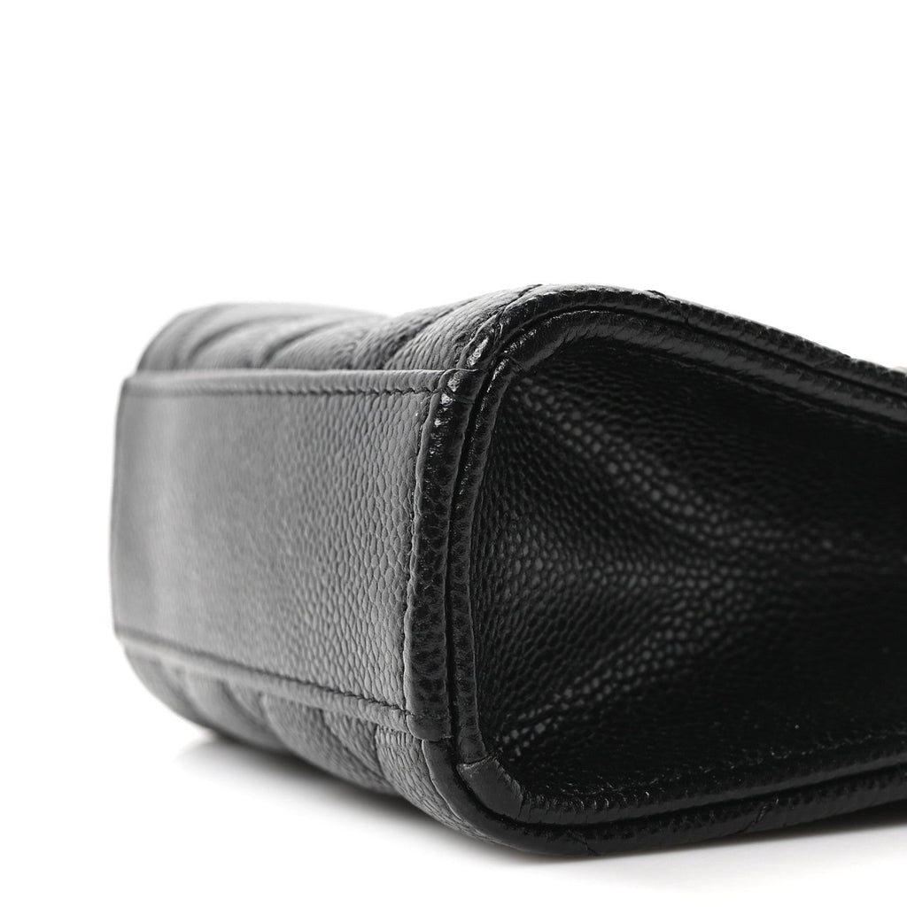 Caviar Quilted Classic Phone Holder Black