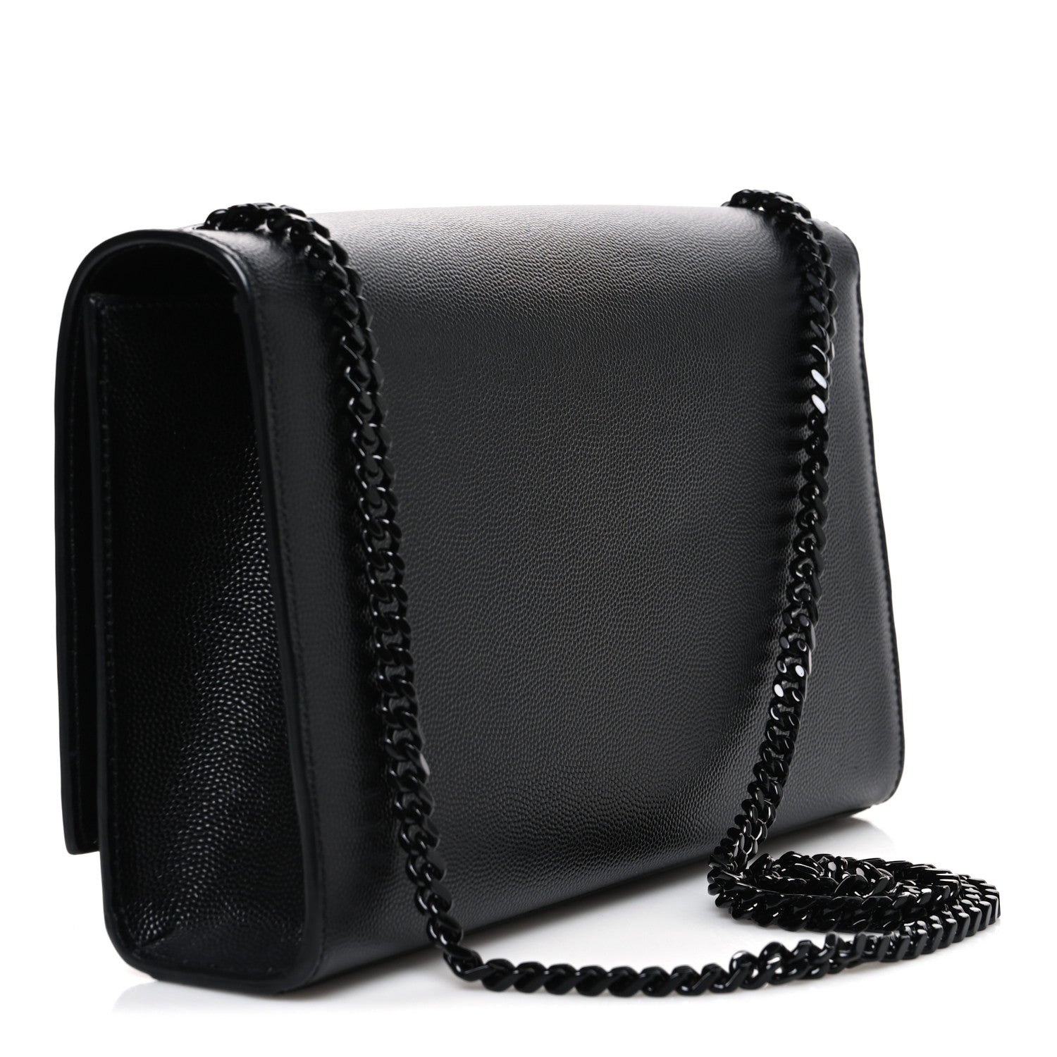 Grain De Poudre Medium Classic Monogram Monochrome Kate Satchel Black