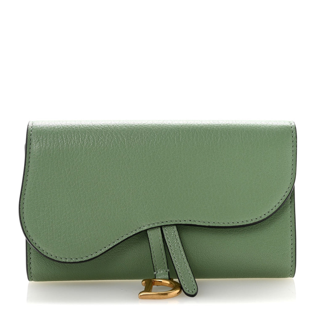 Goatskin Saddle Long Wallet Queen Mint